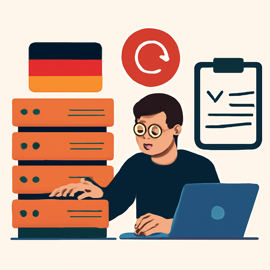 Копирование данных хостинга в Германии: план бэкапов и тест